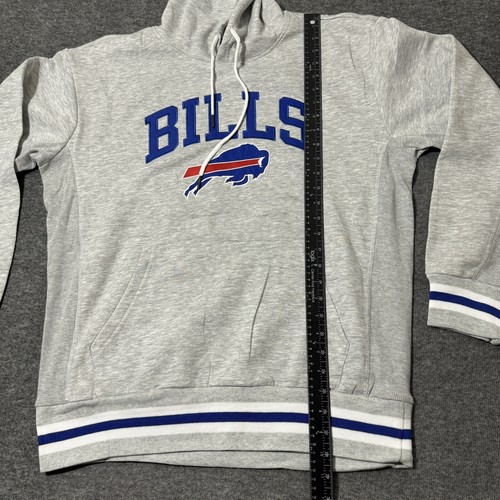 NFL Buffalo "Bills" Embroidered Blue and Red Buffalo Gray Hoodie Size Large NWOT - Picture 4 of 6