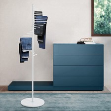 Scarf Display Stand 5.58 Ft Height White Iron Freestanding Towel Rack For Home