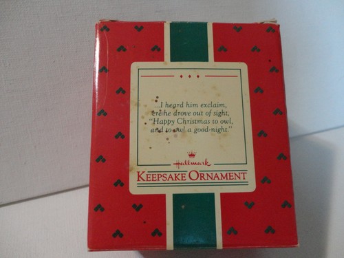 HALLMARK Christmas Ornament HAPPY CHRISTMAS TO OWL from 1986 with box - Picture 3 of 4