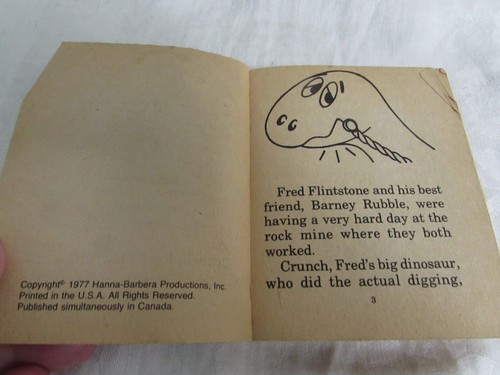 VTG 1977 Big Little Book Flintstones It's About Time Hanna-Barbera Whitman BLB - Picture 3 of 6
