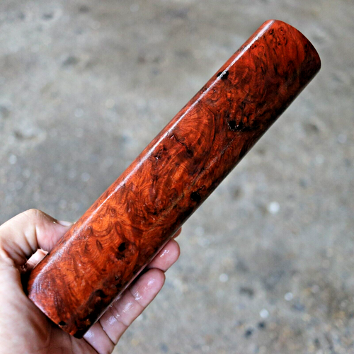 Amboyna Burl, Round Wood Stick, Exotic Wood, Woodworking DIY 1 6/8"X 8 4/8" #809 - Picture 2 of 10