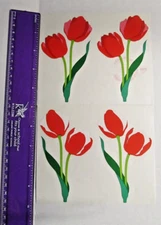 1989 Mistake Error Misprint Mrs Grossmans Stickers D 1.5 Size Red Pink Tulips
