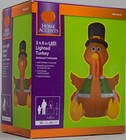 Thanksgiving Fall 3 ft 6 in Lighted LED Turkey Yard Airblown Inflatable NIB