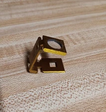 Vintage Brass Folding Frame Linen Tester Magnifier Loupe 10x Jewellery Coins Gem