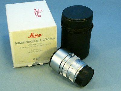 leica Summicron M2,0/90mm very rare chrome version like new boxed