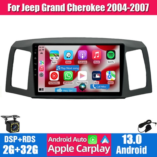 Radio estéreo para coche Apple Carplay navegación Android 13 para Jeep Grand Cherokee 2004-2007 - Imagen 1 de 25