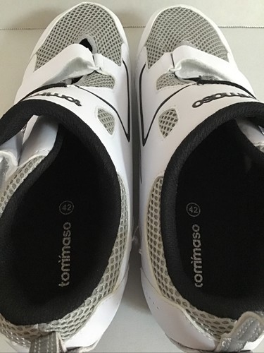 Tommaso Veloce 100 Compatible Indoor Cycling Bike Shoe White Mens EU Sz 42 US 9 - Picture 5 of 10