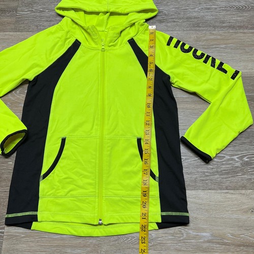 JUSTICE Active Full Zip Up Green Activewear Hooded Jacket Youth Unisex Size 8/10 - Picture 8 of 11