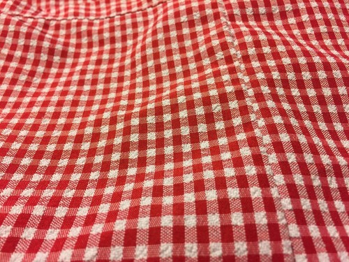 Markenlos Damen Freizeit Blumendetail Kariert Lange Caprihose Größe L Rot - Bild 10 von 11