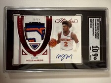 2021-22 Panini Flawless Ruby Miles McBride RC PATCH #15/15 SGC 9 Auto 10 MINT