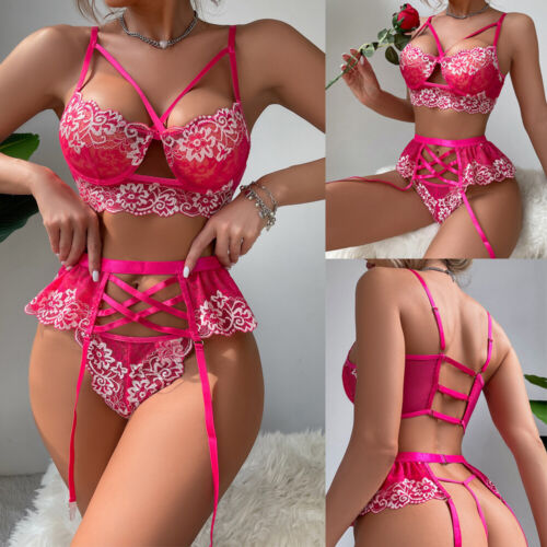 Sexy Lingerie Lace Dress Underwear w/Garter Belt Babydoll Nightwear Sleepwear US - Picture 6 of 121