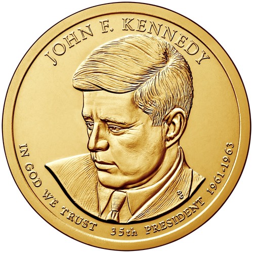 2015 P John F Kennedy Presidential Dollar From Mint Roll - 第 1/5 張圖片