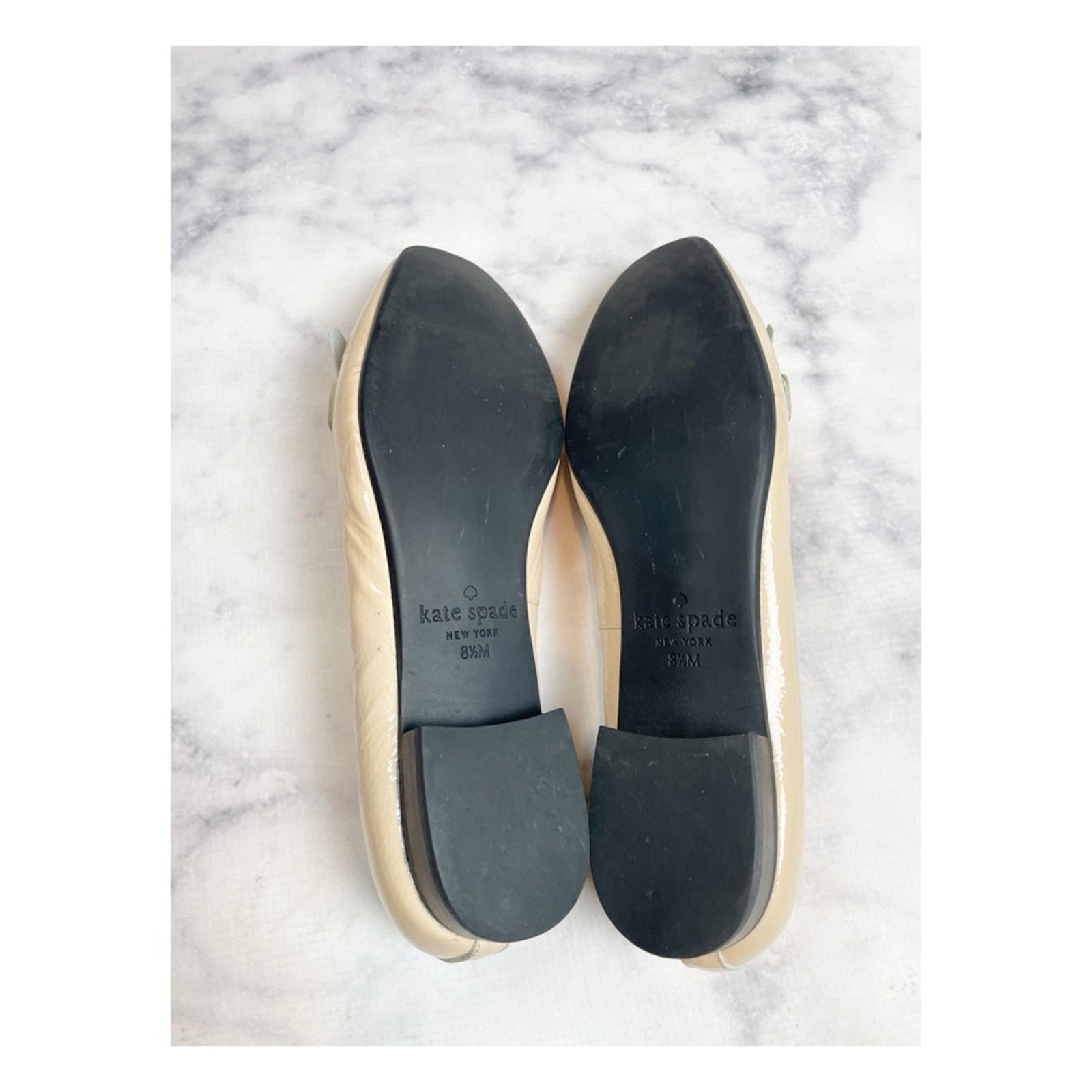 Kate Spade Brie Nude Patent Leather Kiltie Fringe Loafer Flats Classic Sz 7.5 thumbnail 7