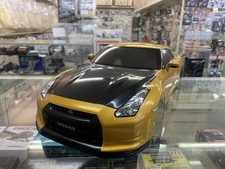 Tamiya 1/10 RC carrozzeria verniciata auto Nissan GT-R R35 oro carbonio model...