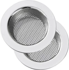 Kitchen Sink Strainer Stainless Steel, LASSHSWA Drain Silver 