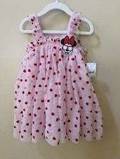 NEW Disney Toddler Girls Minnie Mouse Sleeveless Tulle Dress - Light Pink 2T NWT
