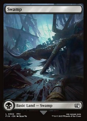 Basic Lands 10 MTG Swamp (0302), NM-Mint, English Final Fantasy