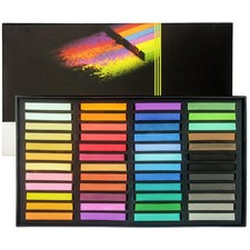 Non Toxic Soft Pastel Chalk Set for Professional Artist - 48 Colors Square Ch...