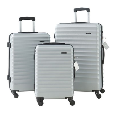 Reisekoffer Pona 3er Set Hellgrau [pro.tec]