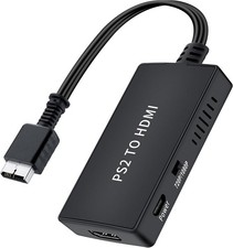 PS2 to HDMI Converter Adapter, Adapter Supports Video black