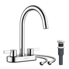 JOMOO Bathroom sink Faucets 2 Handle Lead-Free with Pop-up Drain Stopper