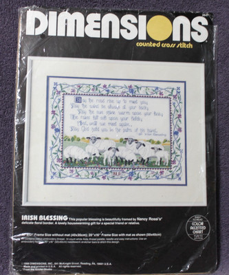 IRISH BLESSING cross stitch kit DIMENSIONS Nancy Rossi Open/complete