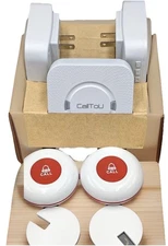 CallToU 3 Alarms, 2 Buttons Wireless Caregiver Pager Smart Call System CC01US
