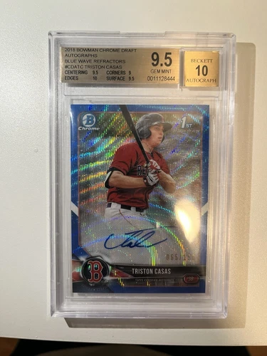 2018 Bowman Draft Triston Casas 1st Auto Chrome /150 Beckett 9.5
