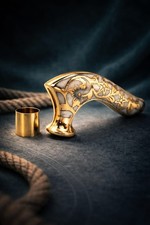 Vintage Brass Designer Victorian Head Handle For Wooden Walking Stick Cane