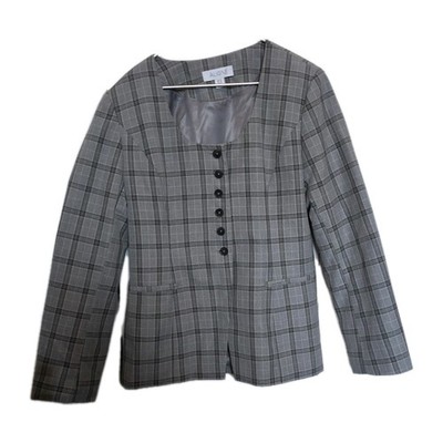 ALIGNE Daphne Check Waisted Scoop Blazer US Women's Size 10