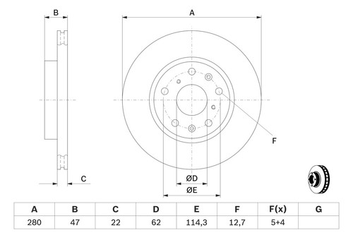 2x BRAKE DISC 0 986 479 403 FOR SUZUKI SX4/CLASSIC FIAT SEDICI M16A9HX 1.6L 4cyl - Picture 6 of 10