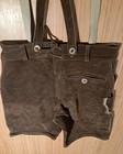 Ernst Licht Brown Leather Lederhosen Shorts w/ Suspenders Size 32 — photo 9