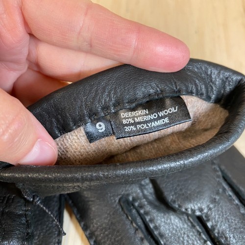 NEU! Hestra Herren Gr. 9 • schwarze Hirschlederhandschuhe • klassischer Luxus • Wolle gefüttert - Bild 10 von 10