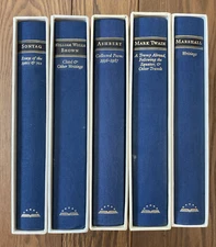 Mark Twain Marshall Ashbery Sontag William Wells Brown 5 Vols LOA Slipcase