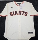 Mens SAN FRANCISCO GIANTS Sewn 100% REAL Baseball Jersey NWT IVORY $115