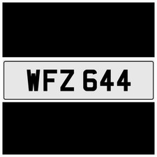 WFZ 644 W 3X3 DATELESS PRIVATE NUMBER PLATE WILL WIL WENDY WES WALT WAYNE WOLF