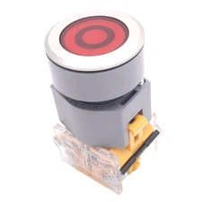 EAO 704.950.5 704.900.1 Red Off Pushbutton, ø22.5mm, 1NO, 600VAC 10A Max