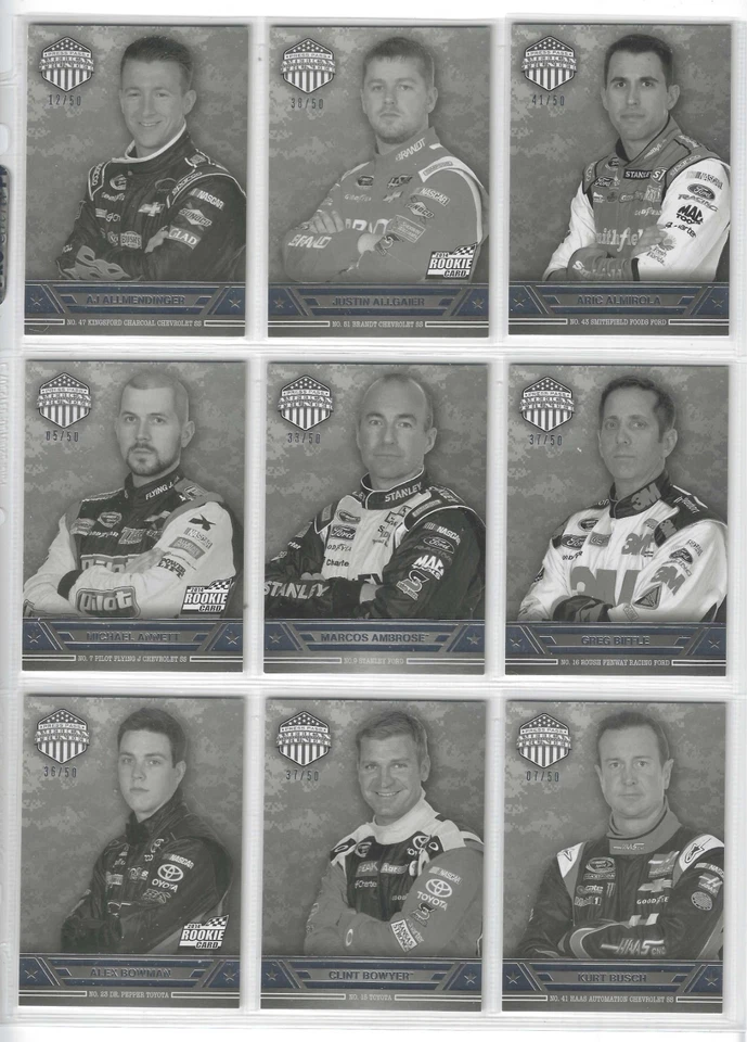 2014 American Thunder BLACK & WHITE #50 D Patrick/Stewart/KH/KB #11/50-ONE CARD! - Image 3 of 4