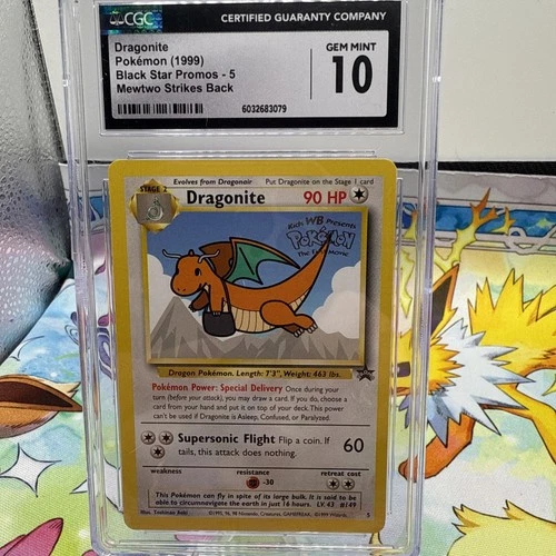CGC 10 - 1999 Dragonite 5 Black Star Promo - ENG Mewtwo Strikes Back