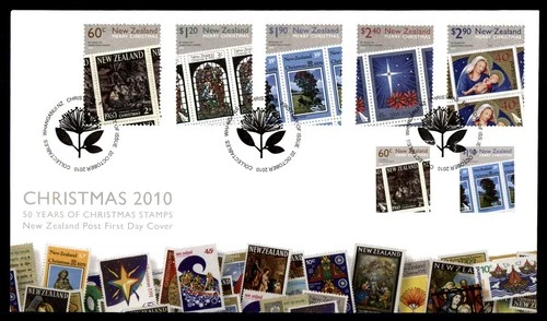 Mayfairstamps New Zealand FDC 2010 50 years of Christmas stamps First Day Cover