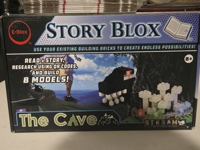E-Blox Story Blox ''The Cave'' LED Light-Up Building Block Toy Set 8 Models - New