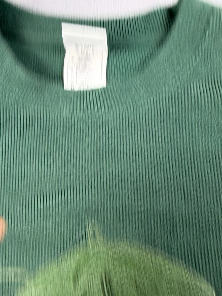 复古迪士尼吉米板球毛衣成人尺寸中号绿色匹诺曹 90 年代 — 第 3/4 张图片