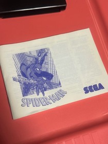 Spider-Man CIB US Version UPC Barcode Sticker Sega Master System SMS Spiderman