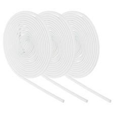 3 Pezzi Manicotto Antincendio Treccia Isolamento Filo,9.8Ft-3.5mm ID Bianco, Silicone Alta Temperatura