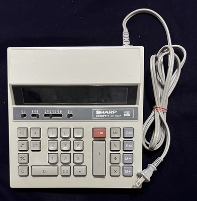 Vintage Sharp Compet QS-1122A Calculator 10 Digit Tested Working 