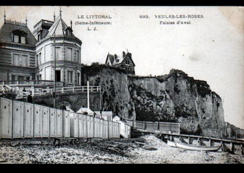 VEULES-les-ROSES (76) VILLAS & CABANONS de PLAGE animés 1906 - Photo 1/2