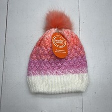 Wonder Nation Pink Ombr Beanie Girls One Size NEW