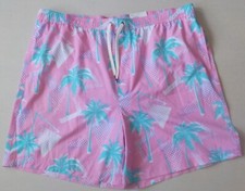 SONOMA MENS SWIM TRUNKS BATHING SUIT 2X 7" INSEAM STRETCH FABRIC PINK NWT