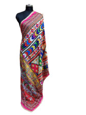 Pakistani Dupatta Women Heavy Mirror  Bead Handwork Perfect Weddings Festivals