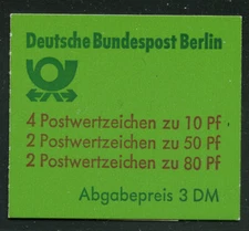 Germany 1982 3DM Cities & Castles booklet Sc# 1231c NH